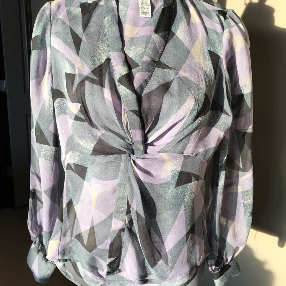 Diane Von Furstenberg Sheer Silk Blouse - Picture 2 of 5